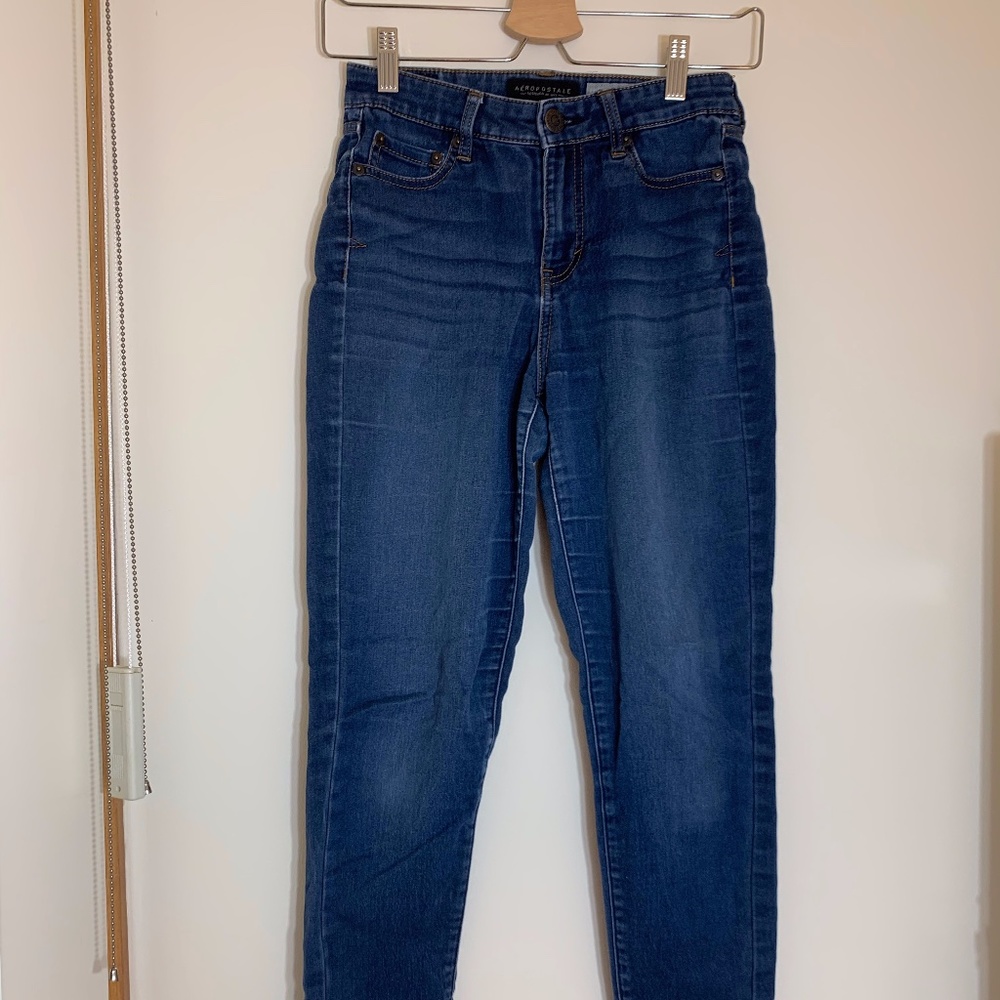 Aeropostale high waisted blue jeggings